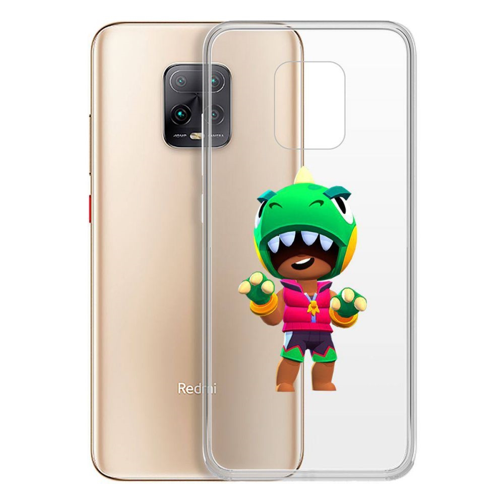 

Чехол-накладка Brawl Stars-Дино Леон для Xiaomi Redmi 10X 5G/10X Pro 5G, Прозрачный
