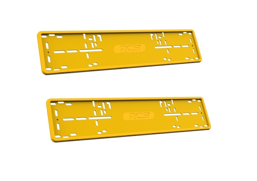 Рамки для номера силиконовые RCS V4.0 комлпект 2 шт. желтый