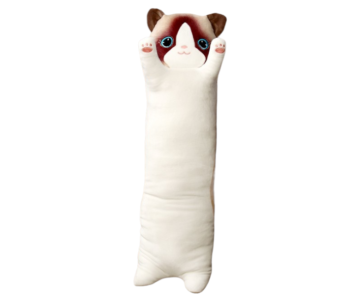 

Мягкая игрушка-подушка Кот Сиам, 70 см, разноцветный, Белый