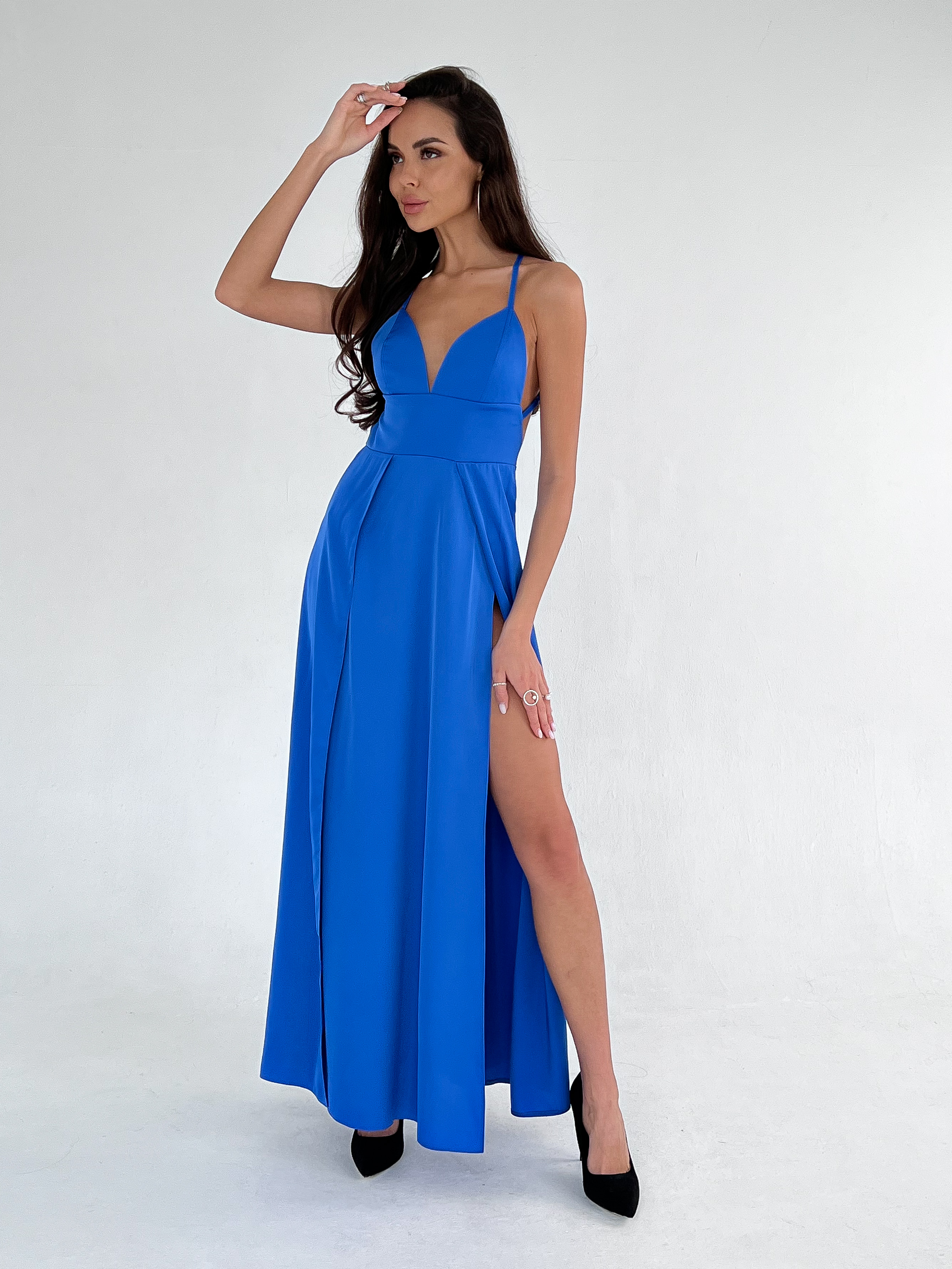 Платье женское PARTY21 7s22-7101 синее 40-42 RU