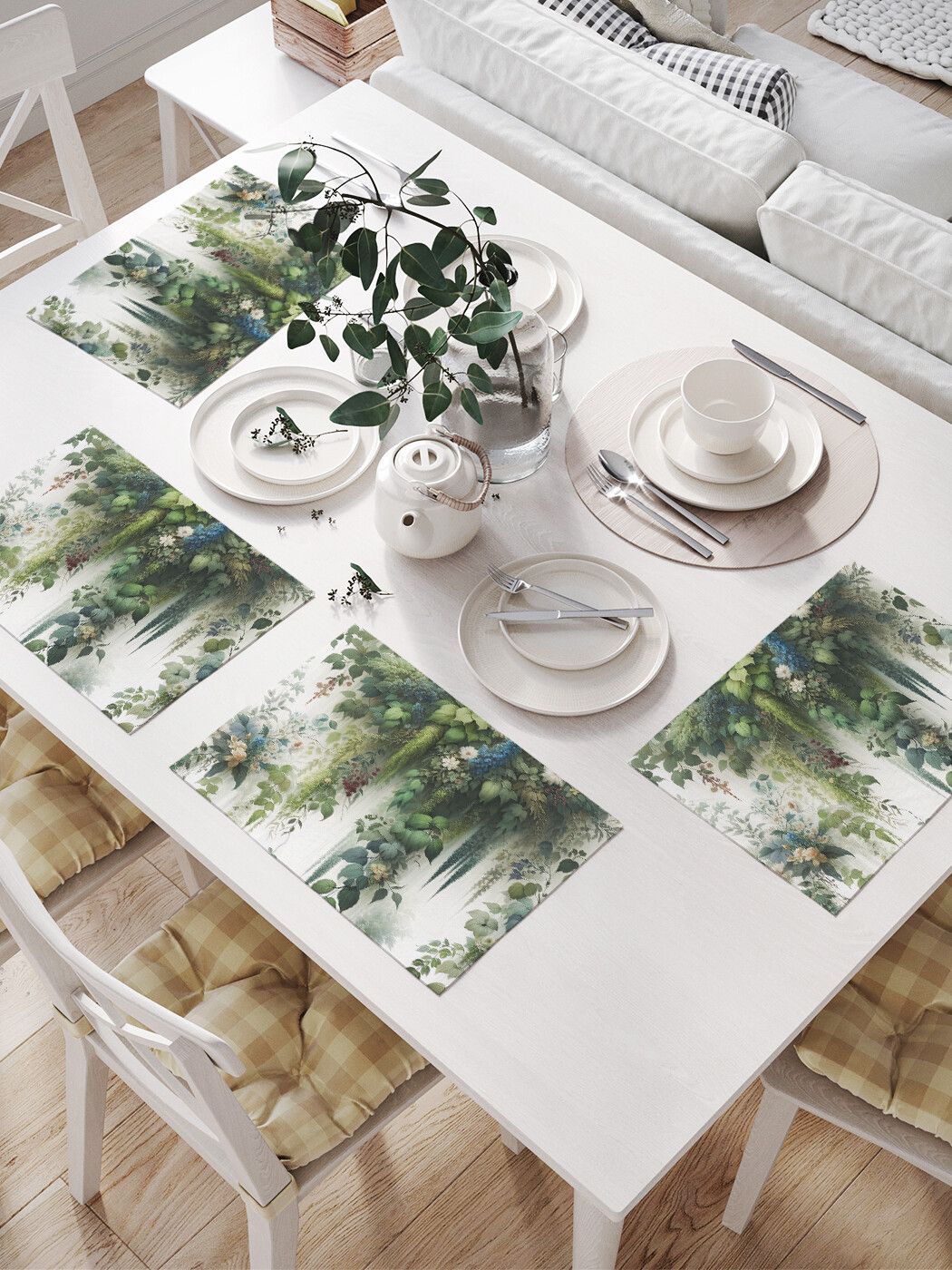 

Плейсмат JoyArty Цветы в тумане 32x46 см, np_sd1744, Белый