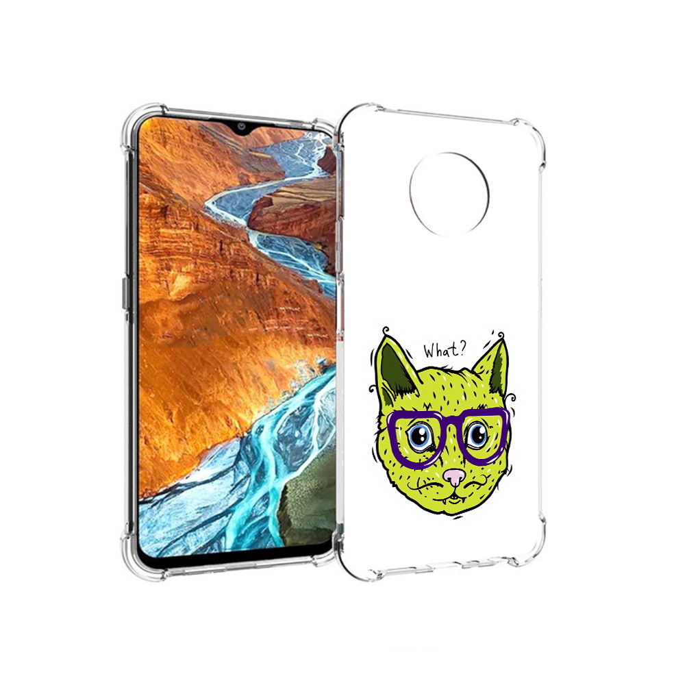 

Чехол MyPads Tocco для Nokia G300 Зеленый кот (PT224563.108.86), Прозрачный, Tocco