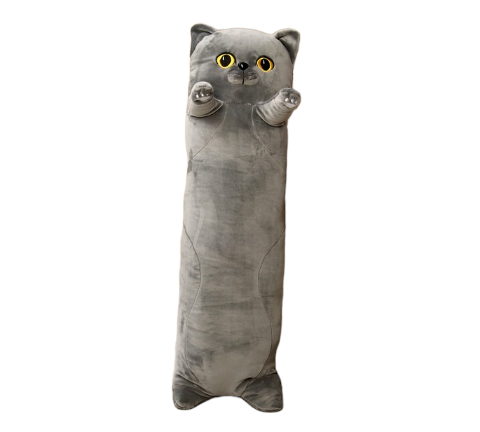 

Мягкая игрушка-подушка Кот, 70 см, цвет серый