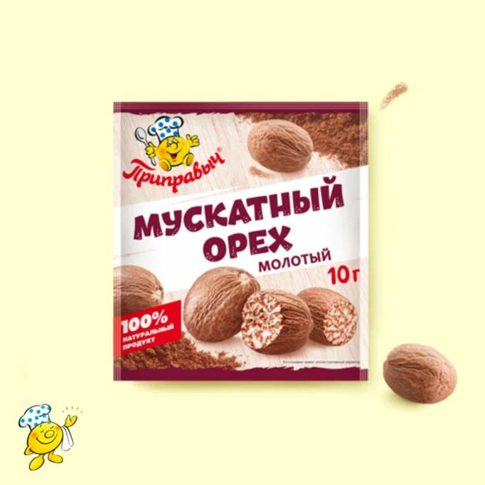 

Мускатный орех Приправыч, 10 г х 3 шт, мускатный орех
