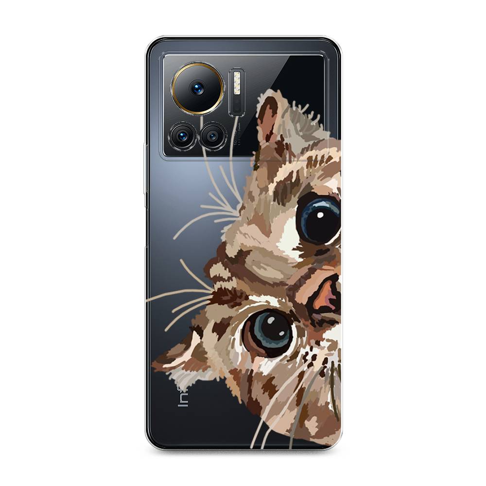 

Чехол на Infinix Note 12 VIP "Любопытный кот", Коричневый;синий;черный, 3101950-1
