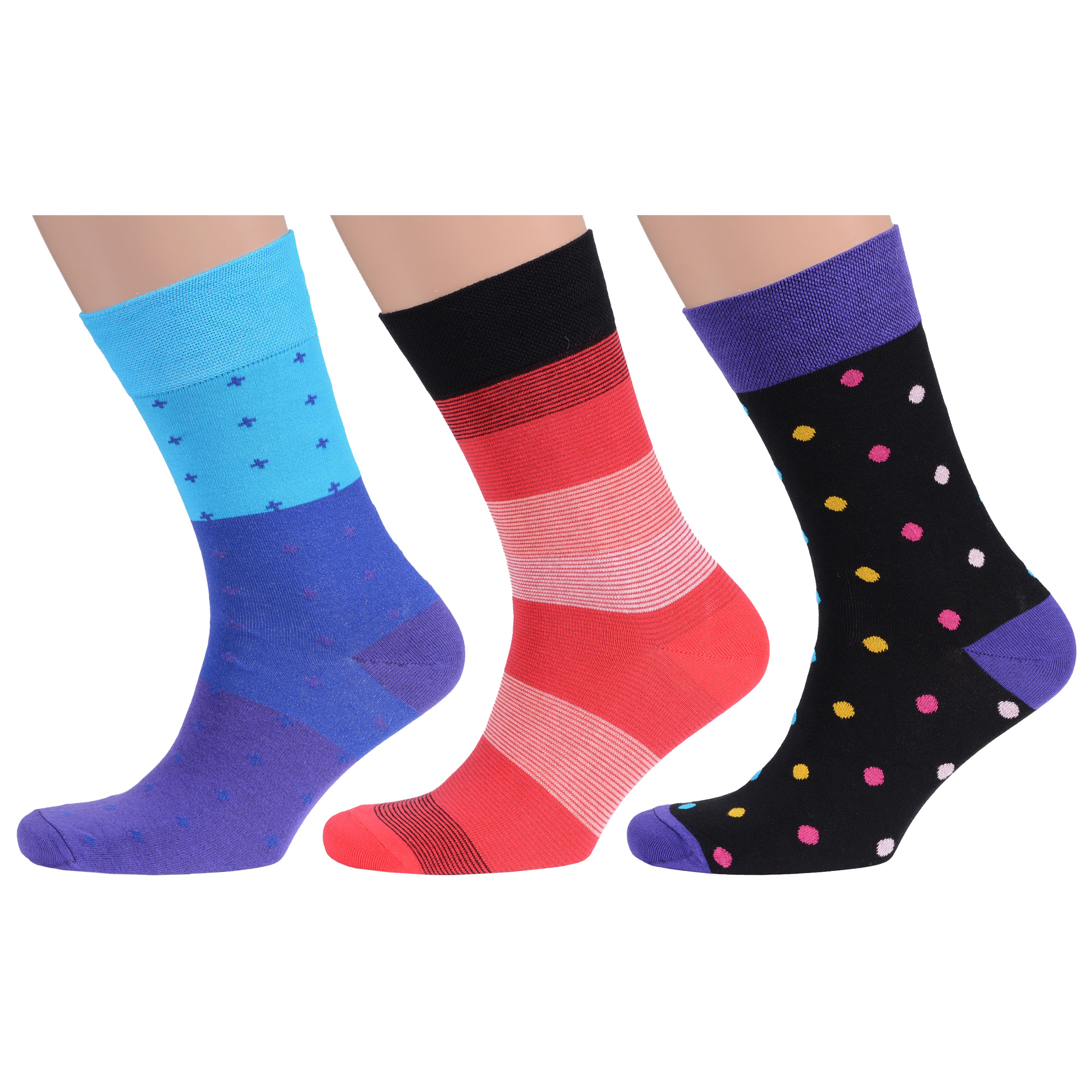 

Комплект носков мужских MoscowSocksClub msk3-М03 разноцветных 29, Голубой;синий;фиолетовый;красный;черный, msk3-М03