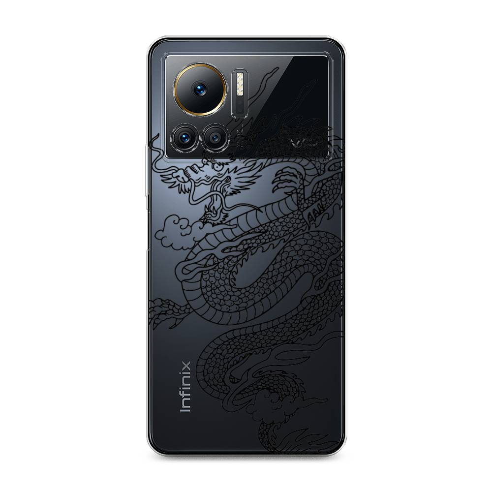 

Чехол на Infinix Note 12 VIP "Большой китайский дракон", Черный;серый, 3101950-1
