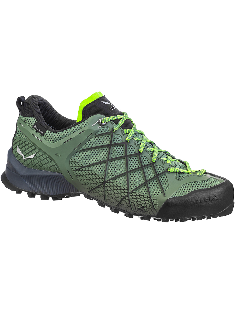 фото Кроссовки мужские salewa wildfire gore-tex men's зеленые 9.5 uk