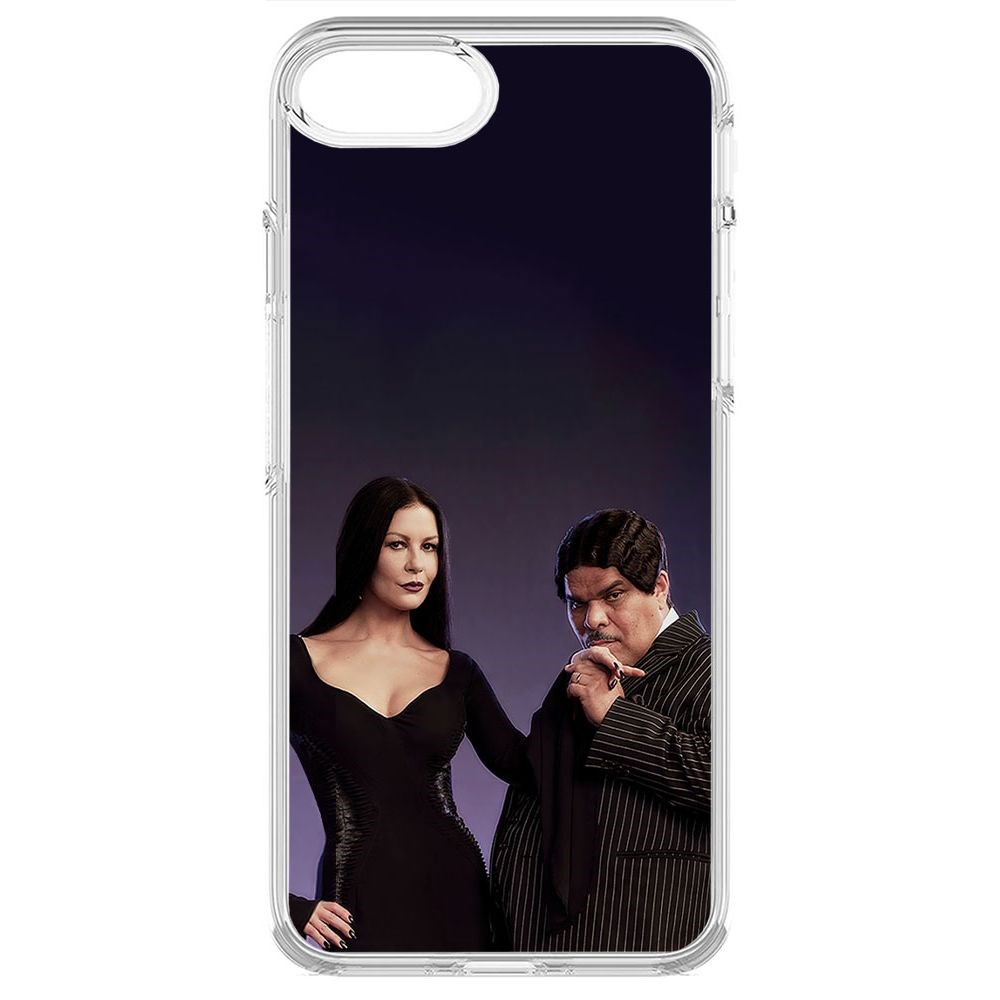 

Чехол-накладка Krutoff Clear Case Уэнсдей Аддамс - Мортиша и Гомес для iPhone 7