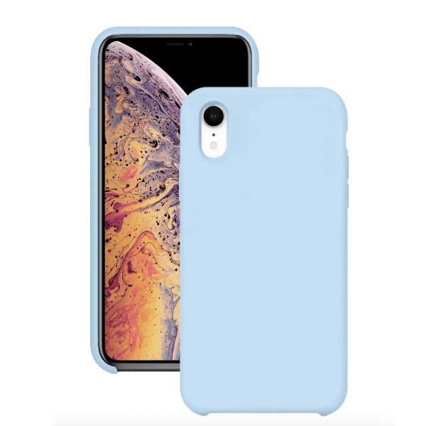 фото Чехол для iphone xr silicon case светло-голубой nobrand