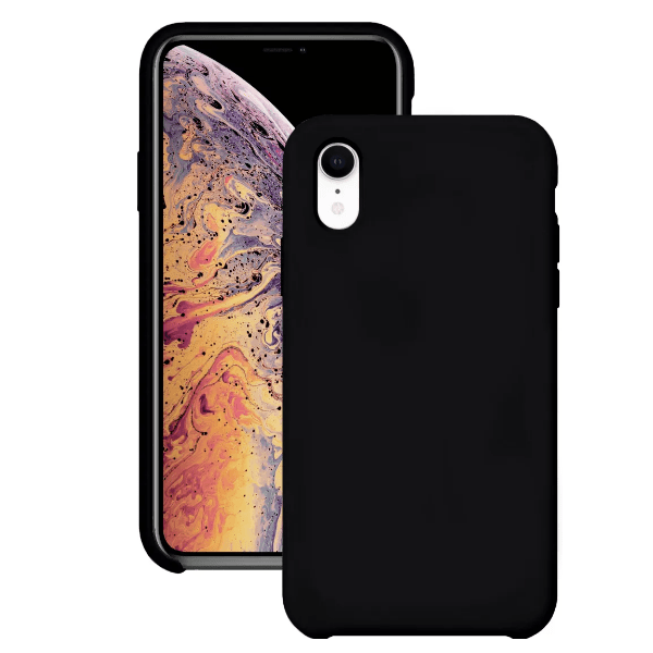 фото Чехол для iphone xr silicon case черный nobrand