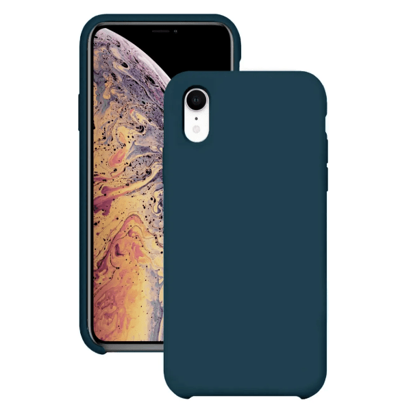 фото Чехол для iphone xr silicon case темно-синий nobrand