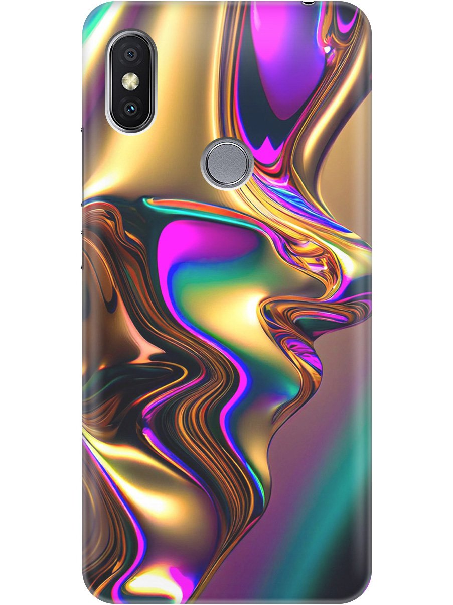 

Силиконовый чехол на Xiaomi Redmi S2 с принтом "Золотистая абстракция", Прозрачный;золотистый;фиолетовый, 718410231