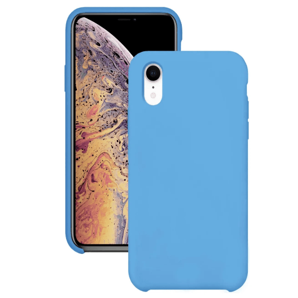 фото Чехол для iphone xr silicon case голубой nobrand