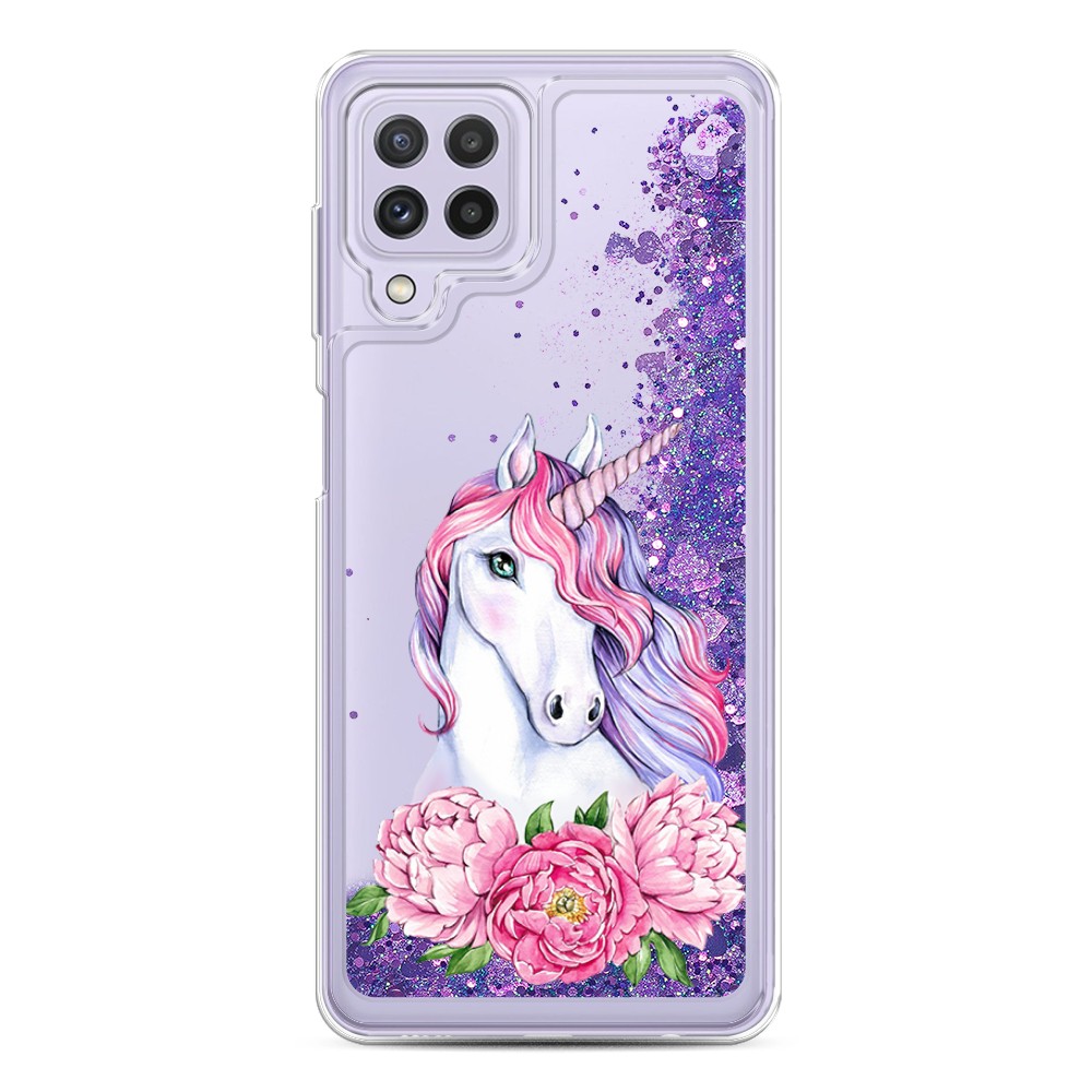 

Чехол Awog на Samsung Galaxy A22 / Самсунг A22 "Единорог с пионами", Разноцветный, 2103192-1
