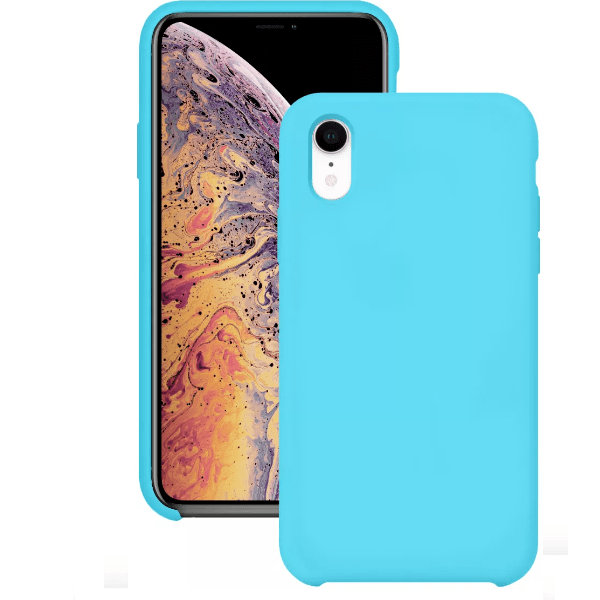 фото Чехол для iphone xr silicon case ярко-голубой nobrand