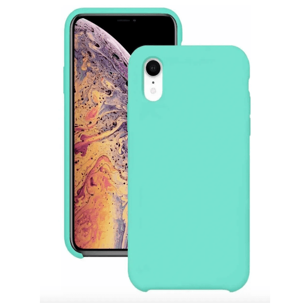 фото Чехол для iphone xr silicon case бирюзовый nobrand