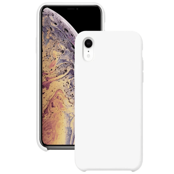 фото Чехол для iphone xr silicon case белый nobrand