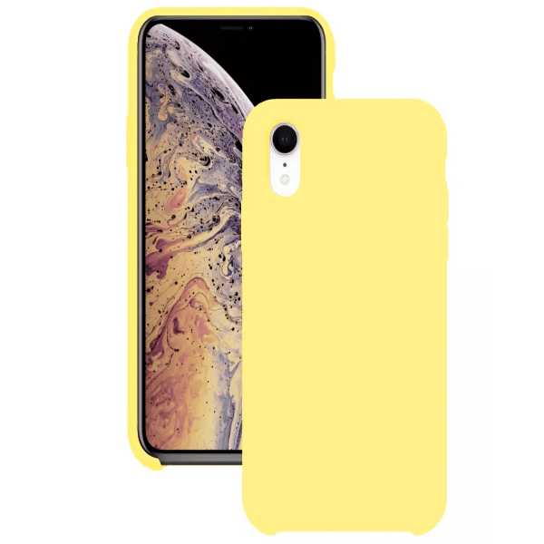 фото Чехол для iphone xr silicon case желтый nobrand