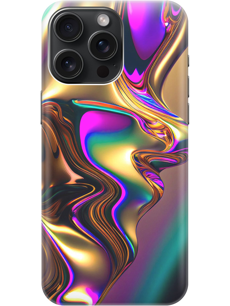 

Силиконовый чехол на Apple iPhone 15 Pro Max с принтом "Золотистая абстракция", Прозрачный;золотистый;фиолетовый, 775148131