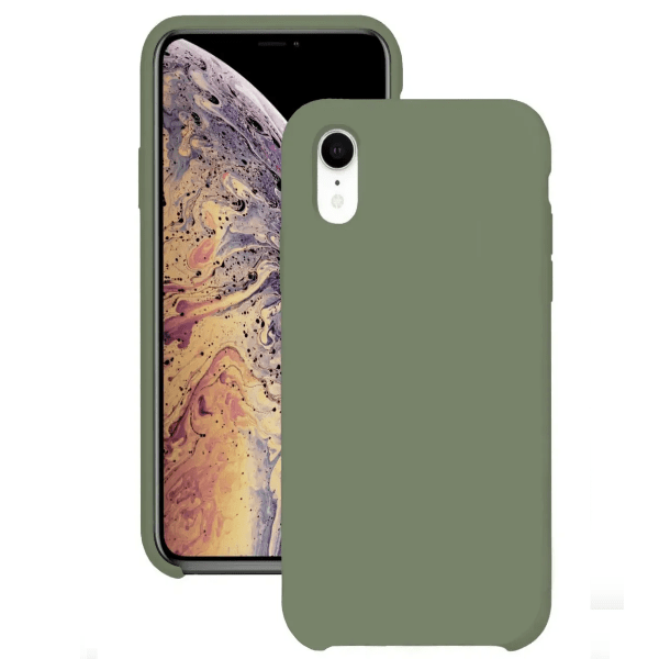 фото Чехол для iphone xr silicon case зеленый nobrand