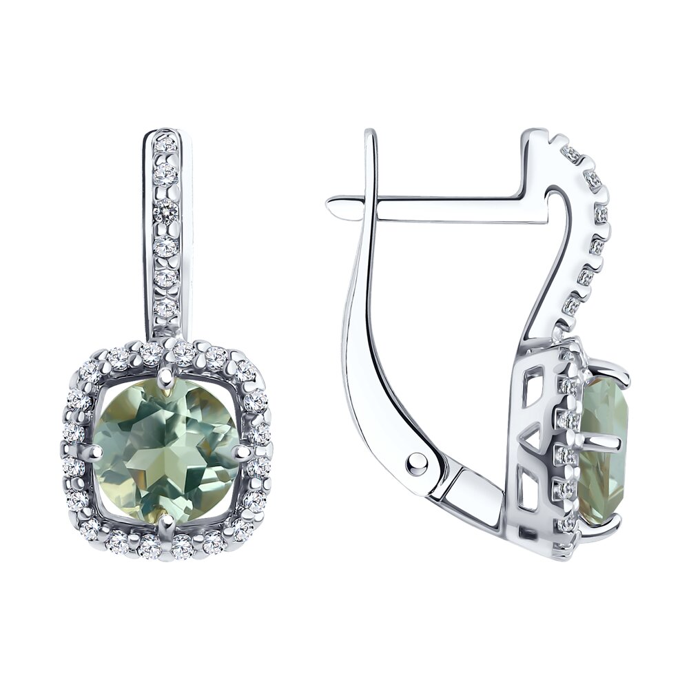 

Серьги из серебра с фианитом/аметистом SOKOLOV 92022757, 92022757