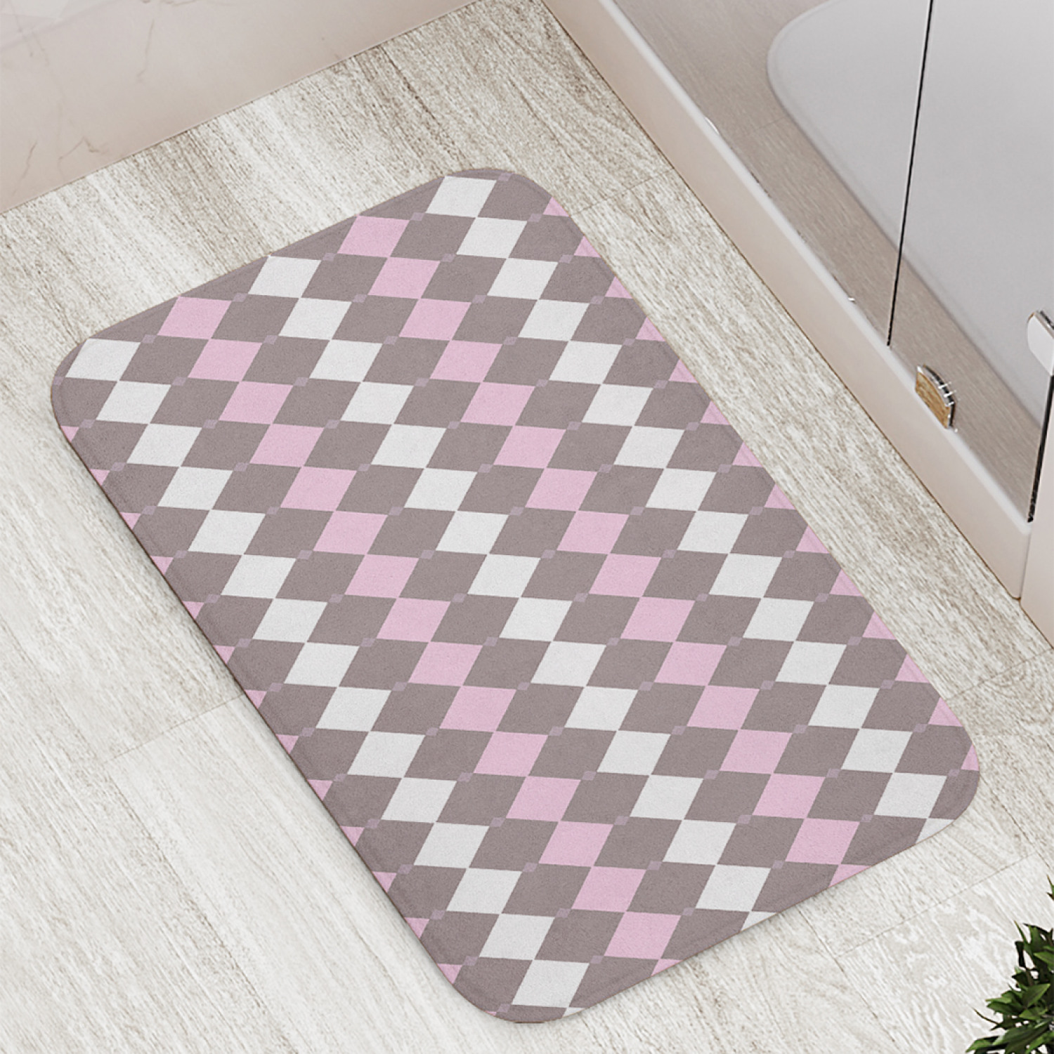 

Коврик противоскользящий JoyArty "Векторные ромбы" для ванной, сауны, бассейна, 77х52 см, Векторные ромбы