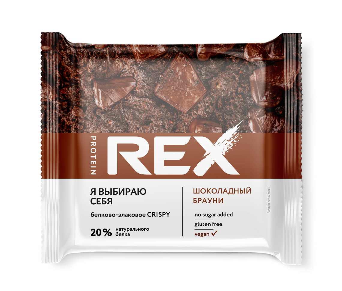 Хлебцы ProteinRex протеино-злаковые, шоколадный брауни, без сахара, 55 г