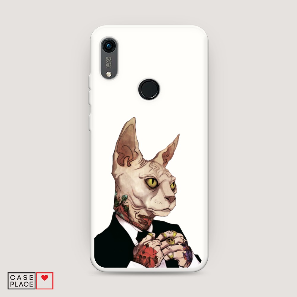 

Чехол Awog на Huawei Y6 2019/Honor 8a/8a Pro/Y6s "Татуированный сфинкс", Разноцветный, 68757-1
