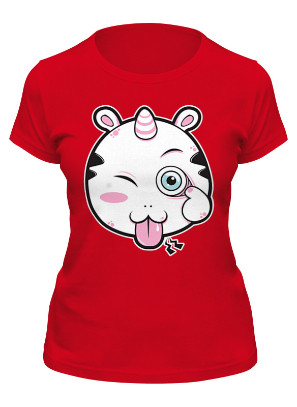 

Футболка женская Printio Единорог (unicorn) красная 2XL, Красный, Единорог (unicorn)