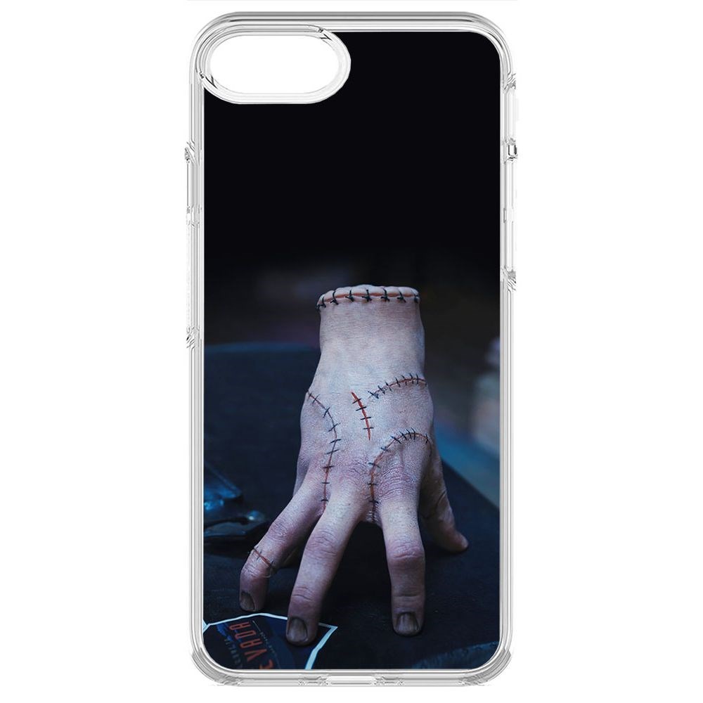 

Чехол-накладка Krutoff Clear Case Уэнсдей Аддамс - Вещь для iPhone SE 2020, Прозрачный