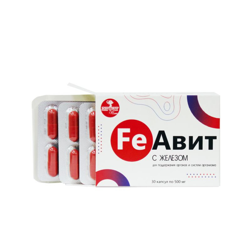 Купить Витаминный комплекс Алфит Плюс FeАвит капсулы 500 мг 30 шт.