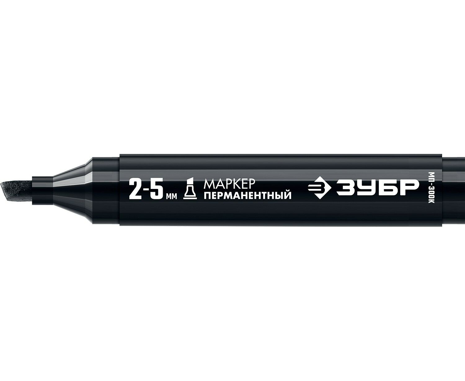 Маркер строительный ЗУБР МП-300К черный, 2-5 мм, клиновидный, перманентный перманентный маркер зубр