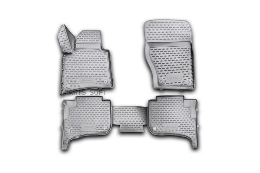 

Коврики 3D в салон VW Touareg 2010-2015, 2015- 2-х зон.клим-контроль, 4 шт.(п-н)