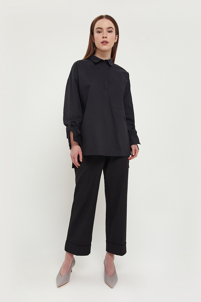 

Блуза женская Finn Flare B21-32019 черная XS, B21-32019