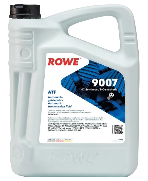 фото Масло для акпп rowe 25098-0050-99 hightec atf 9007, 5 литров.