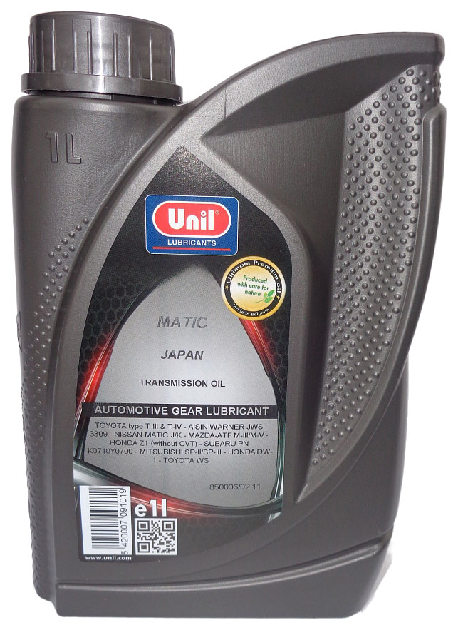 Масло для АКПП Unil 850006/12 Matic Japan, 1 литр.