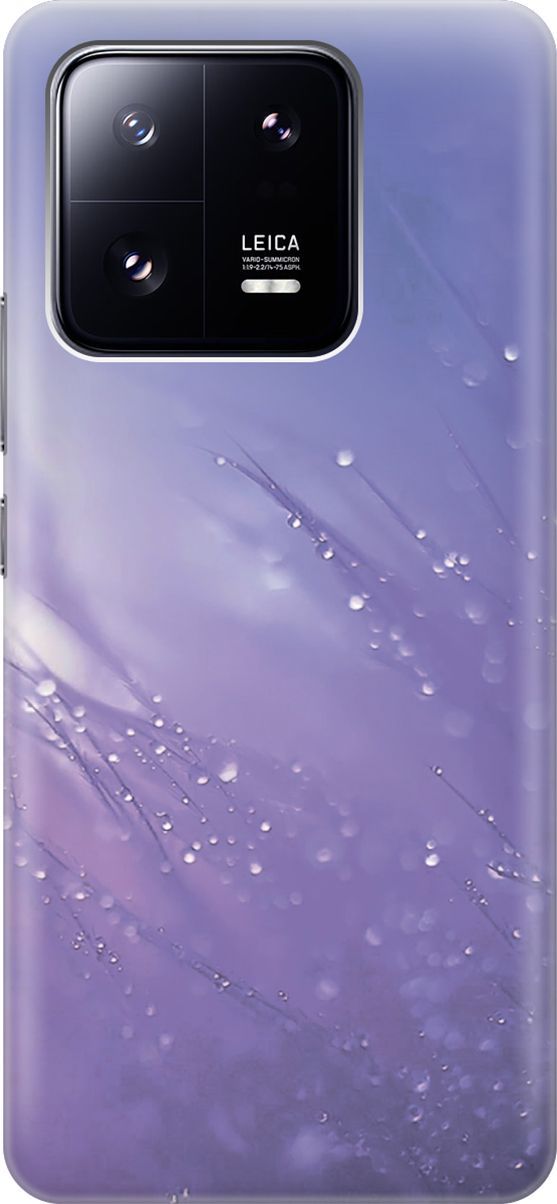

Силиконовый чехол на Xiaomi 13 Pro Про с эффектом блеска "Капли на синей траве", Белый;синий, 158966