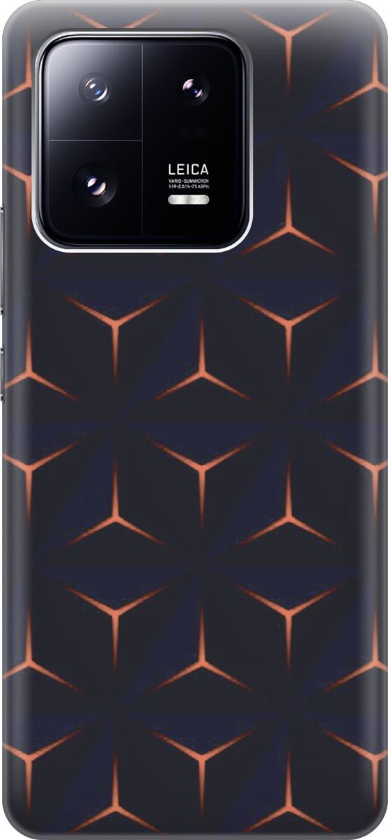 

Силиконовый чехол на Xiaomi 13 Pro Про с эффектом блеска "Темные пирамиды", Оранжевый;черный, 158958
