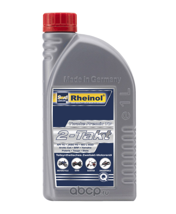 Моторное масло SWD Rheinol полусинтетическое Twoke Premix TC 2T 1л