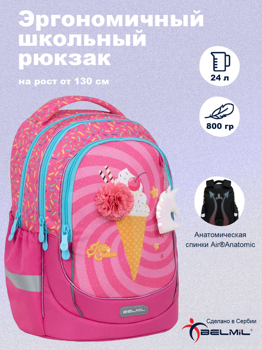 

Рюкзак школьный Belmil LEISURE Ice Cream серия 338-87-A13, Ice Cream