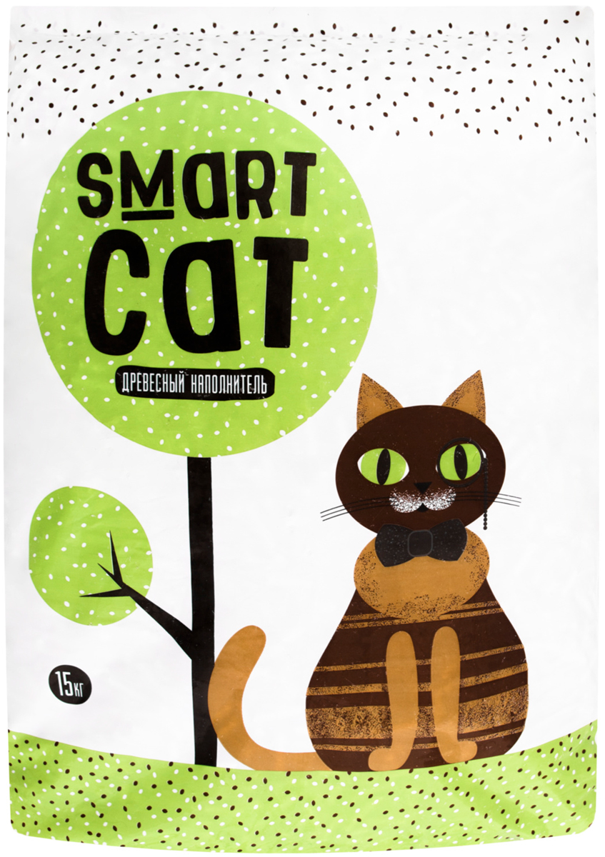 фото Smart cat smart cat наполнитель древесный для туалета кошек (5 кг)