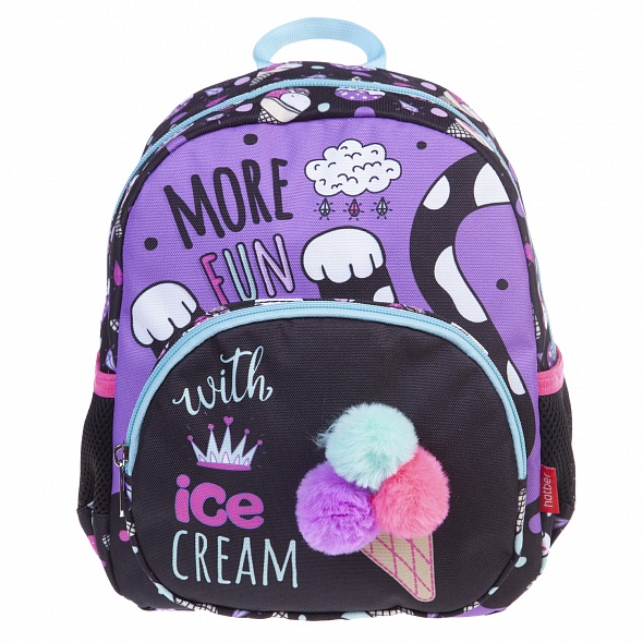 Рюкзак Hatber Kids Ice cream 27х23х11см полиэстер, 1отд.,3кармана,NRk_80102, 1558488