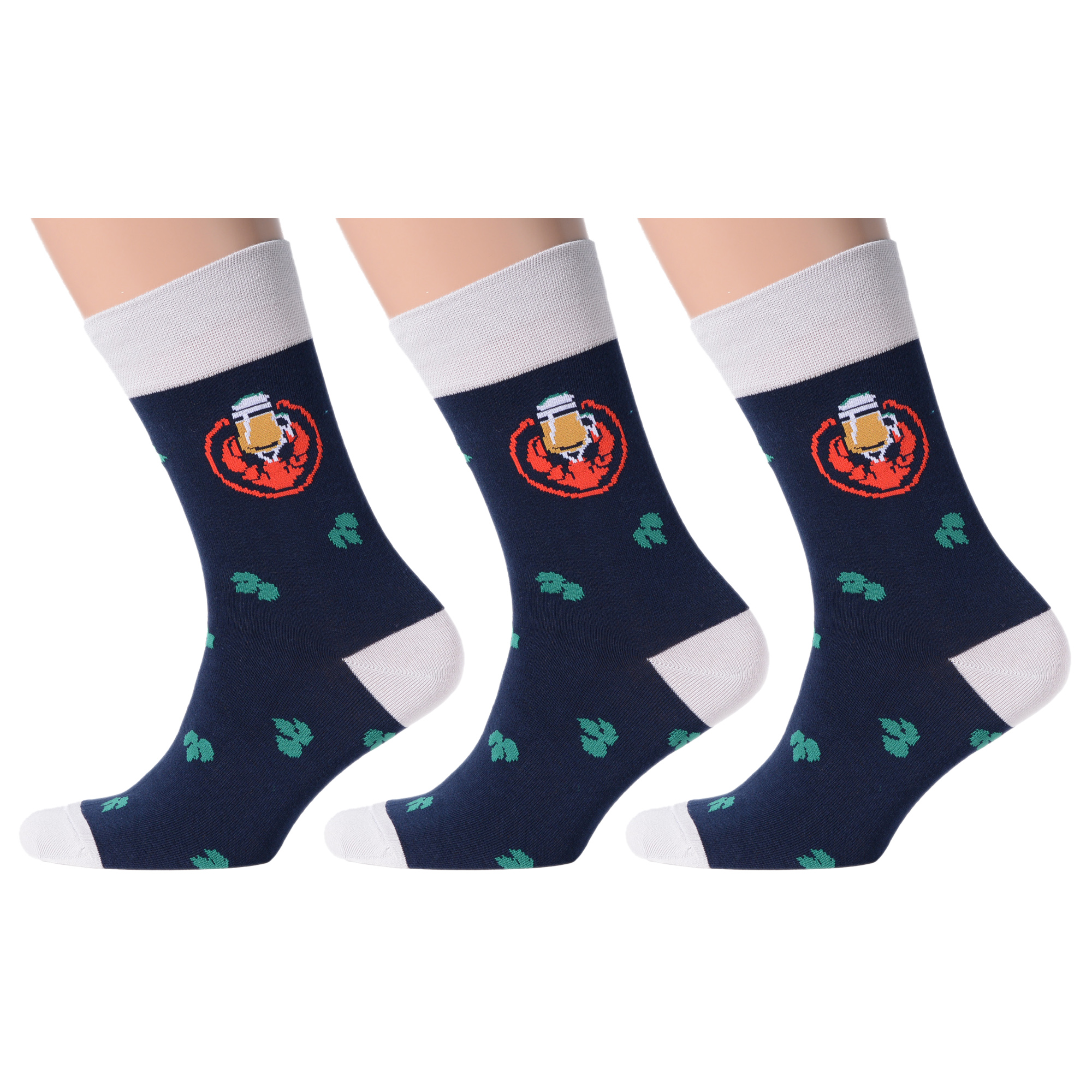 фото Комплект носков мужских moscowsocksclub msk3-м11 синих 29