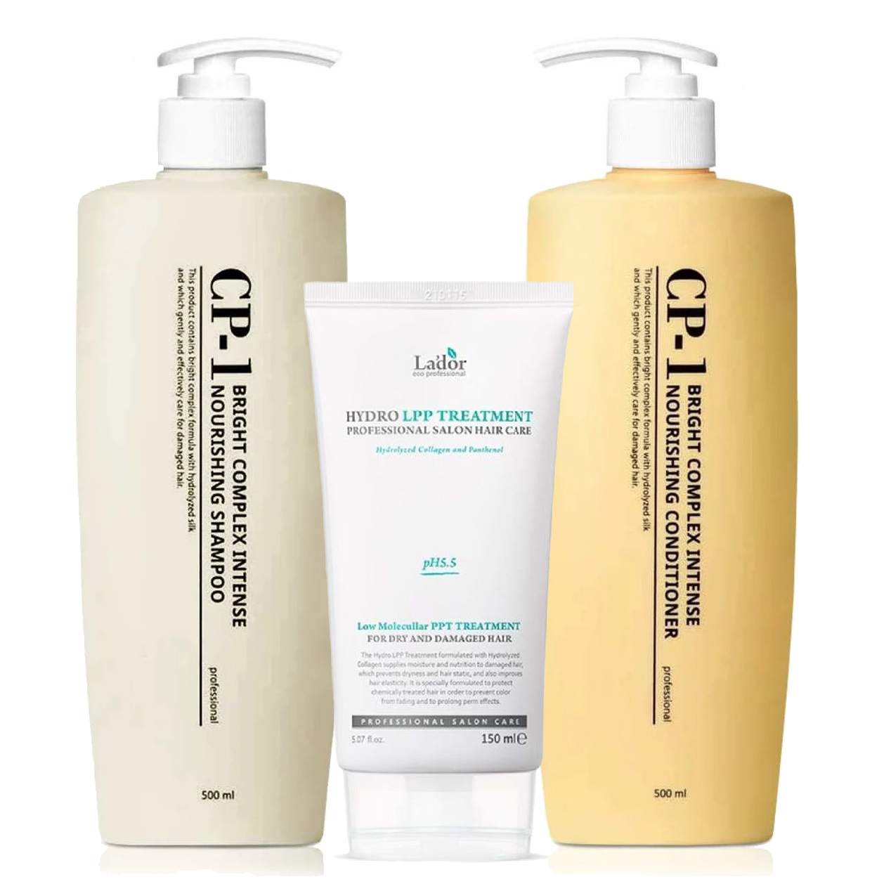 Набор Esthetic House CP-1 BC Intense Shampoo+Conditioner+Lador Hydro LPP, 500+500+150мл