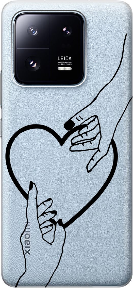 

Силиконовый чехол на Xiaomi 13 Pro Про с 3D принтом "Hands" прозрачный, Прозрачный;черный, 158976