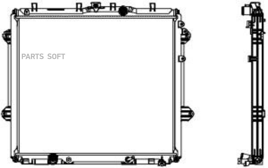 SAKURA Радиатор системы охлаждения TOYOTA LAND CRUISER PRADO 4.0 2010 - 100037868215