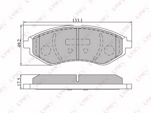 

Тормозные колодки LYNXauto передние дисковые для Daewoo Kalos 02-04 BD1803