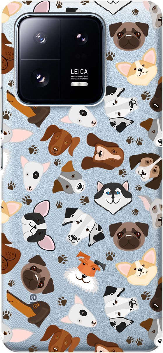 

Силиконовый чехол на Xiaomi 13 Pro Про с 3D принтом "Dogs Pattern" прозрачный, Прозрачный;коричневый, 158976