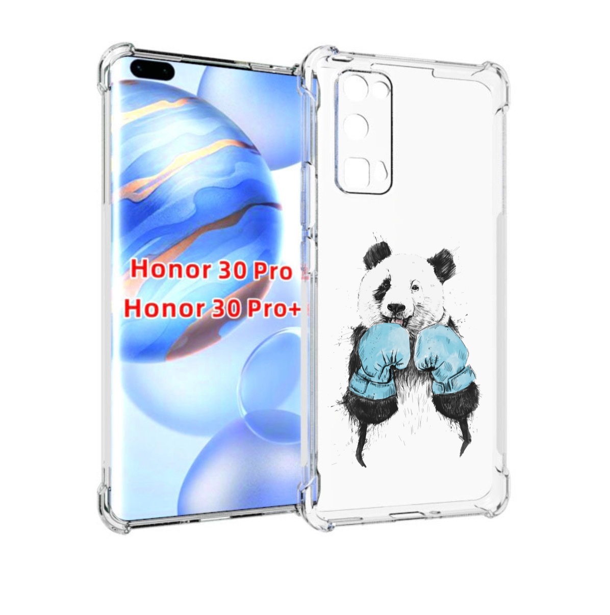 

Чехол бампер MyPads панда боксер для Honor 30 Pro, Прозрачный, Tocco